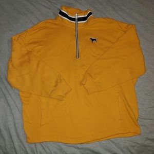 Victoria's Secret Quarter Zip Pullover Yellow